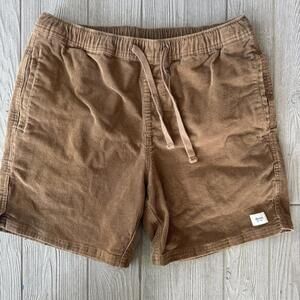 Katin Corduroy Men's Casual Brown Khaki 6" Shorts Medium Med Casual Drawstring